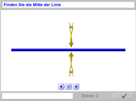 Aufgabenbild räumlich perzeptive Leistungen: Linien halbieren